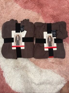 Max & Mia Women's Taupe Ribbed Open-Front Cardigan